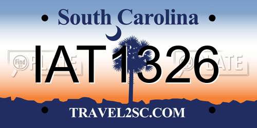 IAT1326 South Carolina License Plate