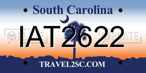 IAT2622 South Carolina License Plate