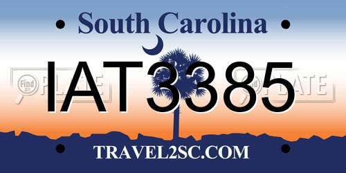 IAT3385 South Carolina License Plate