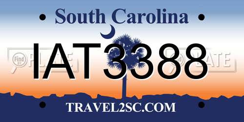 IAT3388 South Carolina License Plate