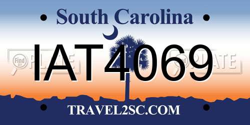 IAT4069 South Carolina License Plate