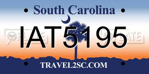 IAT5195 South Carolina License Plate