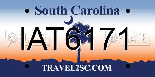 IAT6171 South Carolina License Plate
