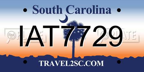 IAT7729 South Carolina License Plate