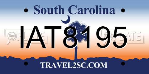 IAT8195 South Carolina License Plate