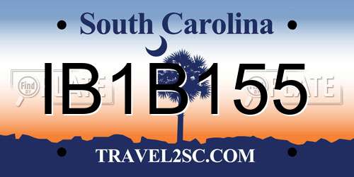 IB1B155 South Carolina License Plate