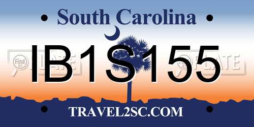 IB1S155 South Carolina License Plate