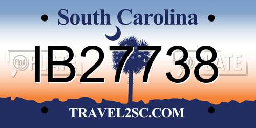 IB27738 South Carolina License Plate