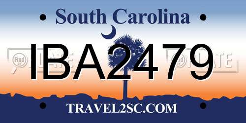 IBA2479 South Carolina License Plate