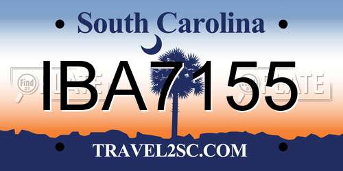IBA7155 South Carolina License Plate