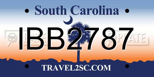 IBB2787 South Carolina License Plate