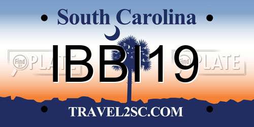 IBBI19 South Carolina License Plate