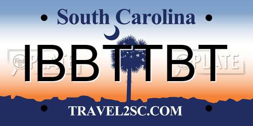 IBBTTBT South Carolina License Plate