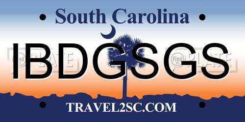 IBDGSGS South Carolina License Plate