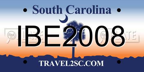 IBE2008 South Carolina License Plate