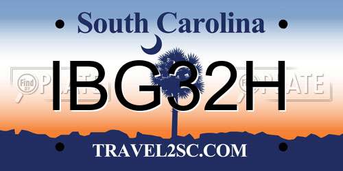 IBG32H South Carolina License Plate