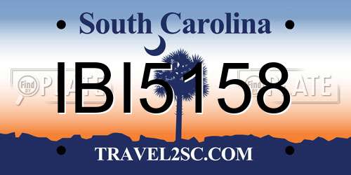 IBI5158 South Carolina License Plate