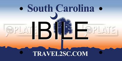 IBILE South Carolina License Plate