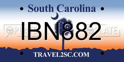 IBN882 South Carolina License Plate