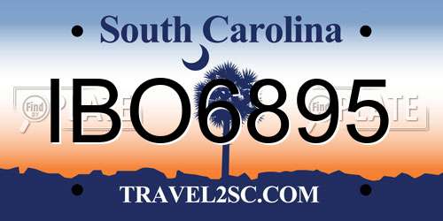 IBO6895 South Carolina License Plate