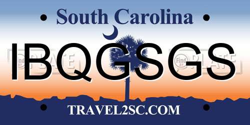 IBQGSGS South Carolina License Plate