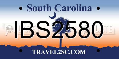 IBS2580 South Carolina License Plate