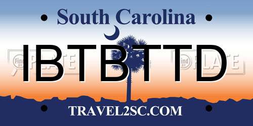 IBTBTTD South Carolina License Plate
