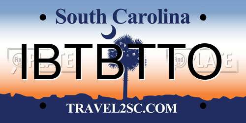 IBTBTTO South Carolina License Plate