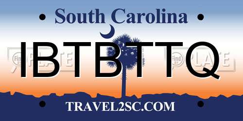 IBTBTTQ South Carolina License Plate