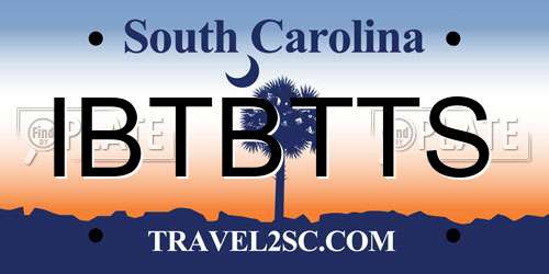 IBTBTTS South Carolina License Plate