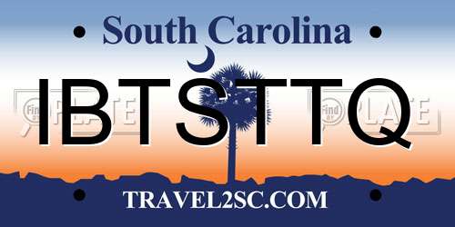 IBTSTTQ South Carolina License Plate
