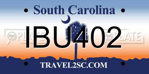 IBU402 South Carolina License Plate
