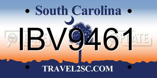IBV9461 South Carolina License Plate