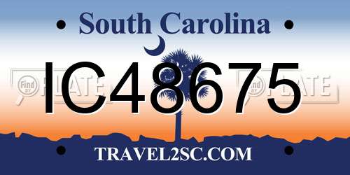 IC48675 South Carolina License Plate