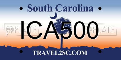 ICA500 South Carolina License Plate