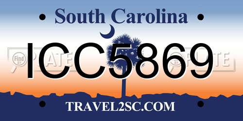 ICC5869 South Carolina License Plate