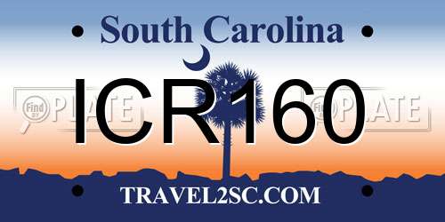 ICR160 South Carolina License Plate