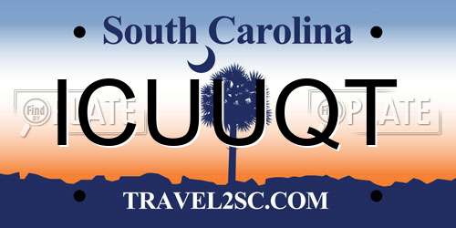 ICUUQT South Carolina License Plate