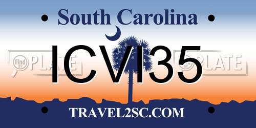 ICVI35 South Carolina License Plate