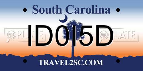 ID0I5D South Carolina License Plate