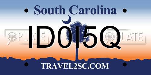 ID0I5Q South Carolina License Plate