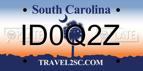 ID0Q2Z South Carolina License Plate