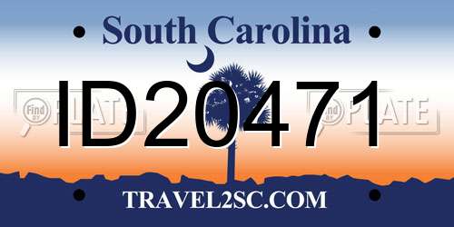 ID20471 South Carolina License Plate