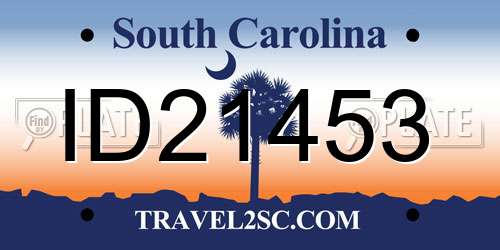 ID21453 South Carolina License Plate