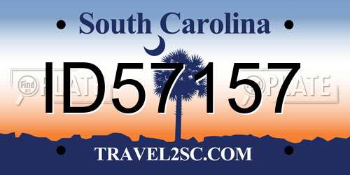 ID57157 South Carolina License Plate