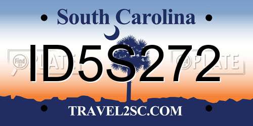 ID5S272 South Carolina License Plate