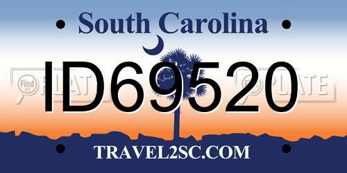 ID69520 South Carolina License Plate