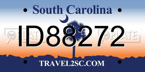 ID88272 South Carolina License Plate
