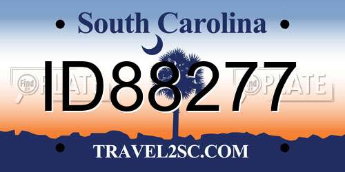ID88277 South Carolina License Plate