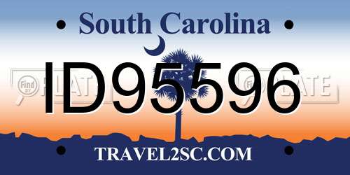 ID95596 South Carolina License Plate